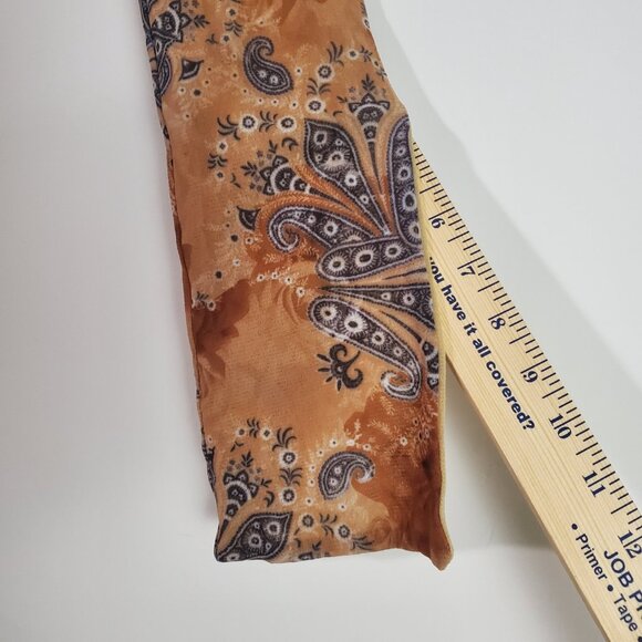 Weston Wear Top Medium Tan Floral Boho Y2K Fairy Retro 70s - Picture 5 of 12